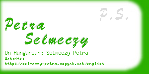 petra selmeczy business card